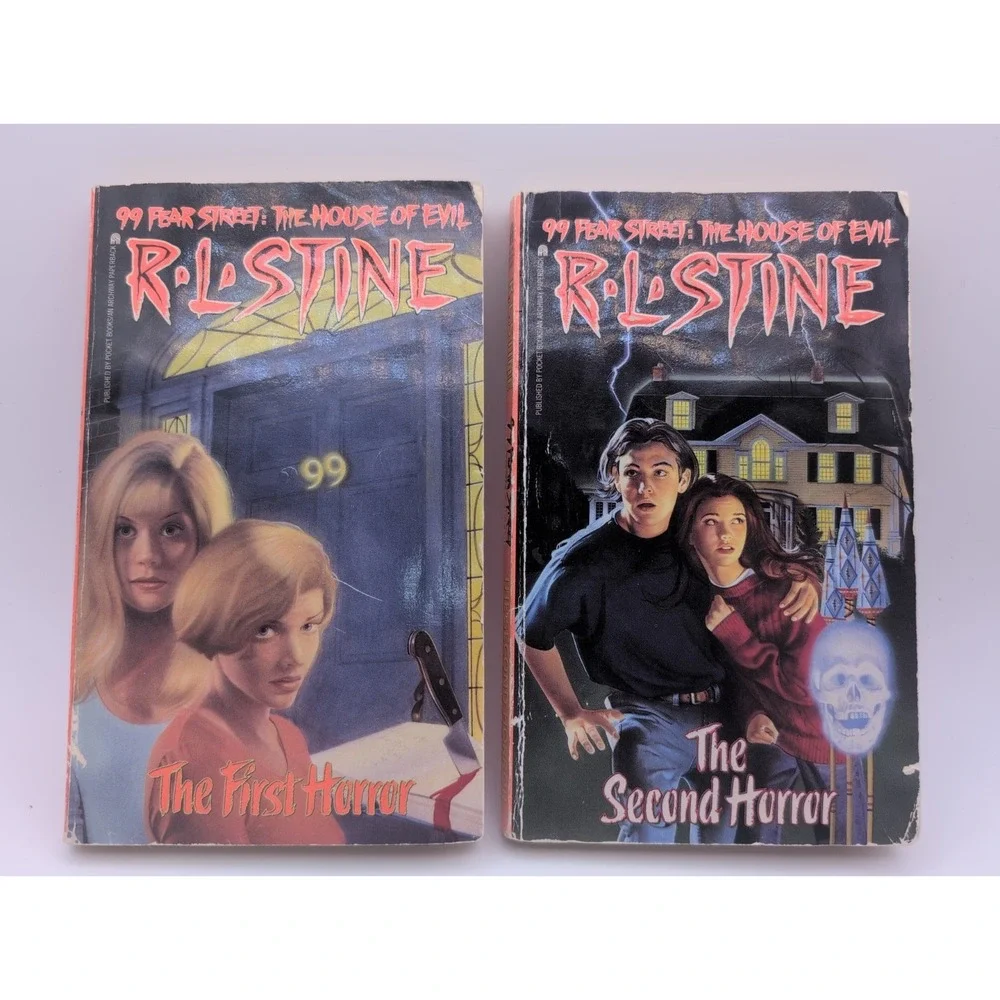 RL Stine 99 Fear Street The House Of Evil Book Lot First Horror Second Horror